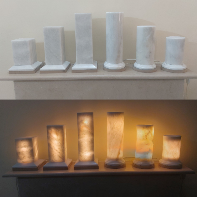 Handmade Natural Marble Table Lamp