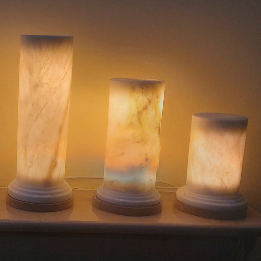 Handmade Natural Marble Table Lamp