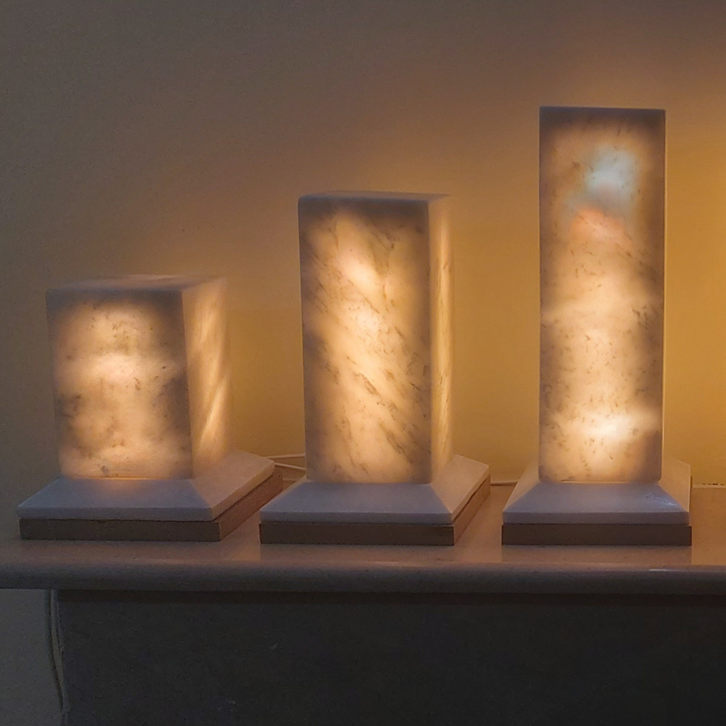 Handmade Natural Marble Table Lamp