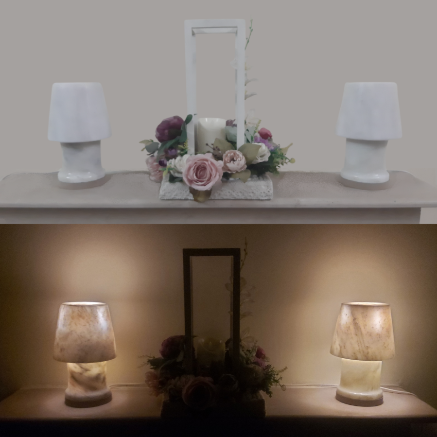 Handmade Natural Marble Table Lamp