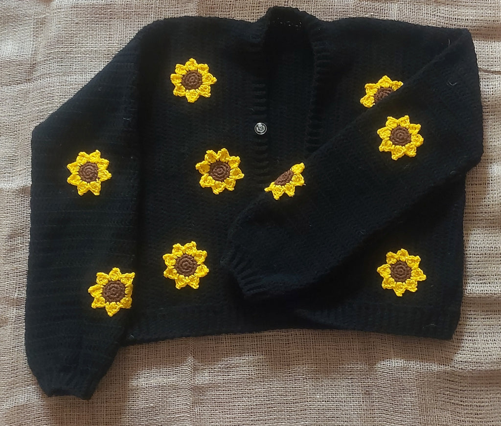 Hand-Crafted Cropped Top Cardigan