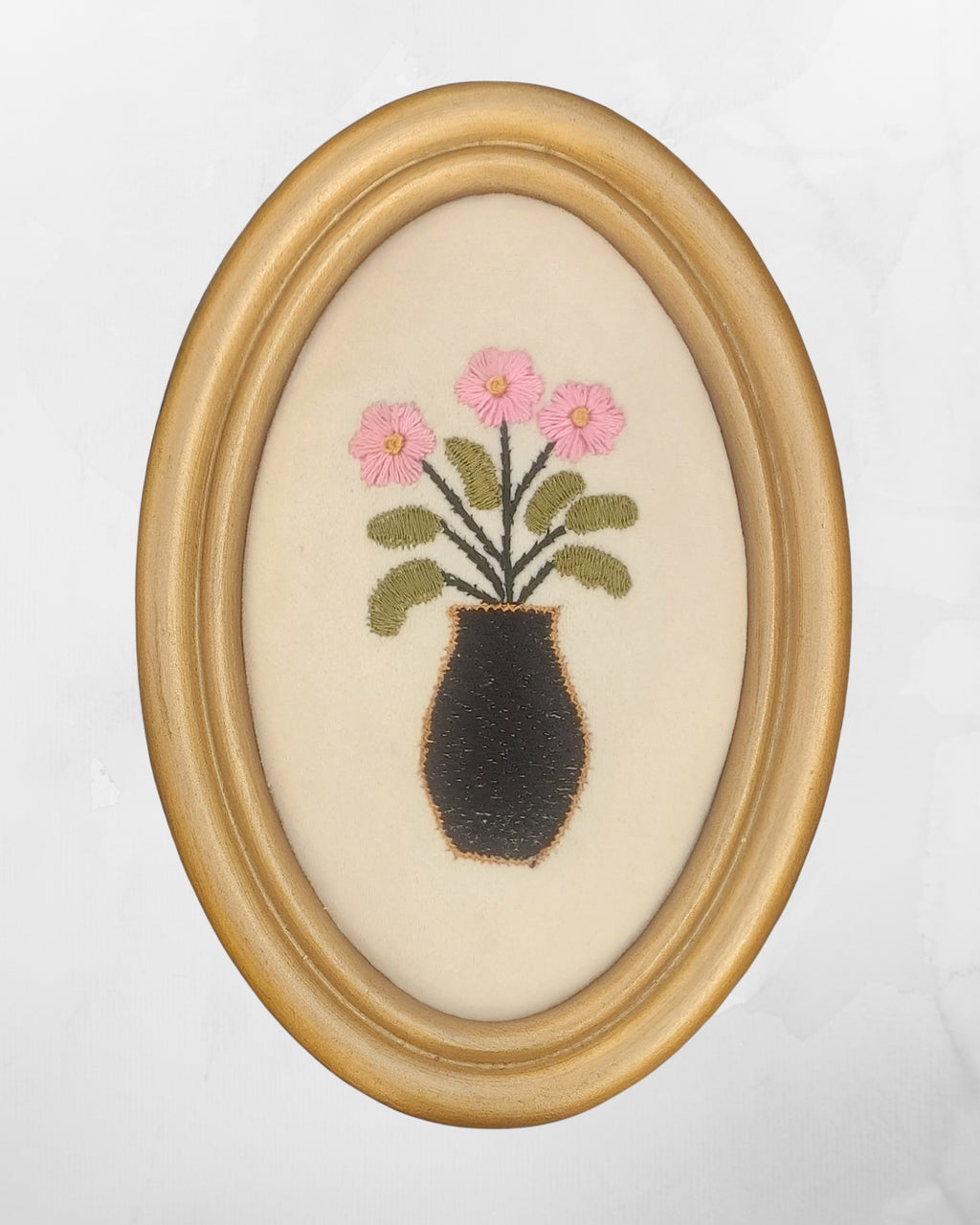 Aari Embroidered Wall Hanging Set of Vases