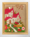 Aari Embroidered Wall Hanging Set of Sweet Homes